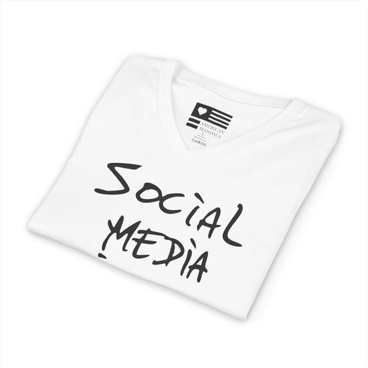 Social Media Killed Romance V-Neck Tee