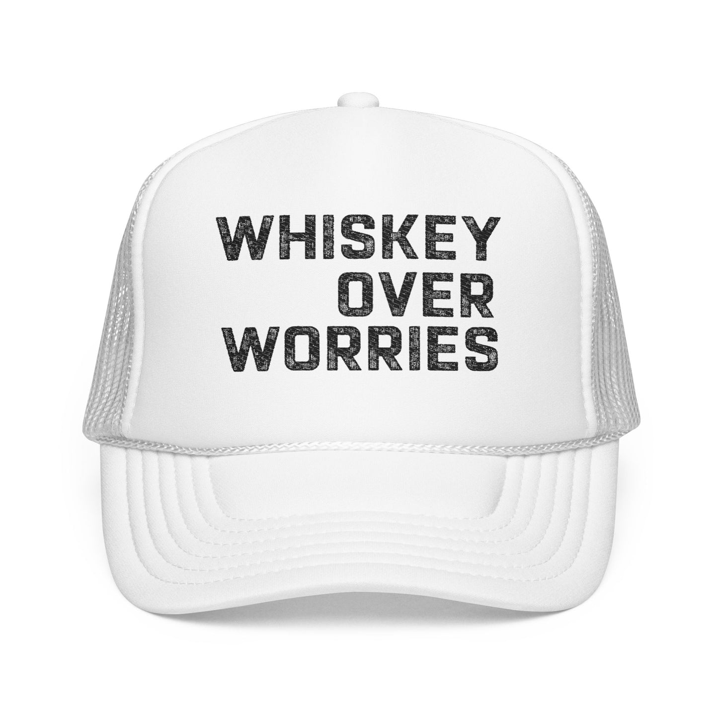 Whiskey Over Worries Trucker Hat
