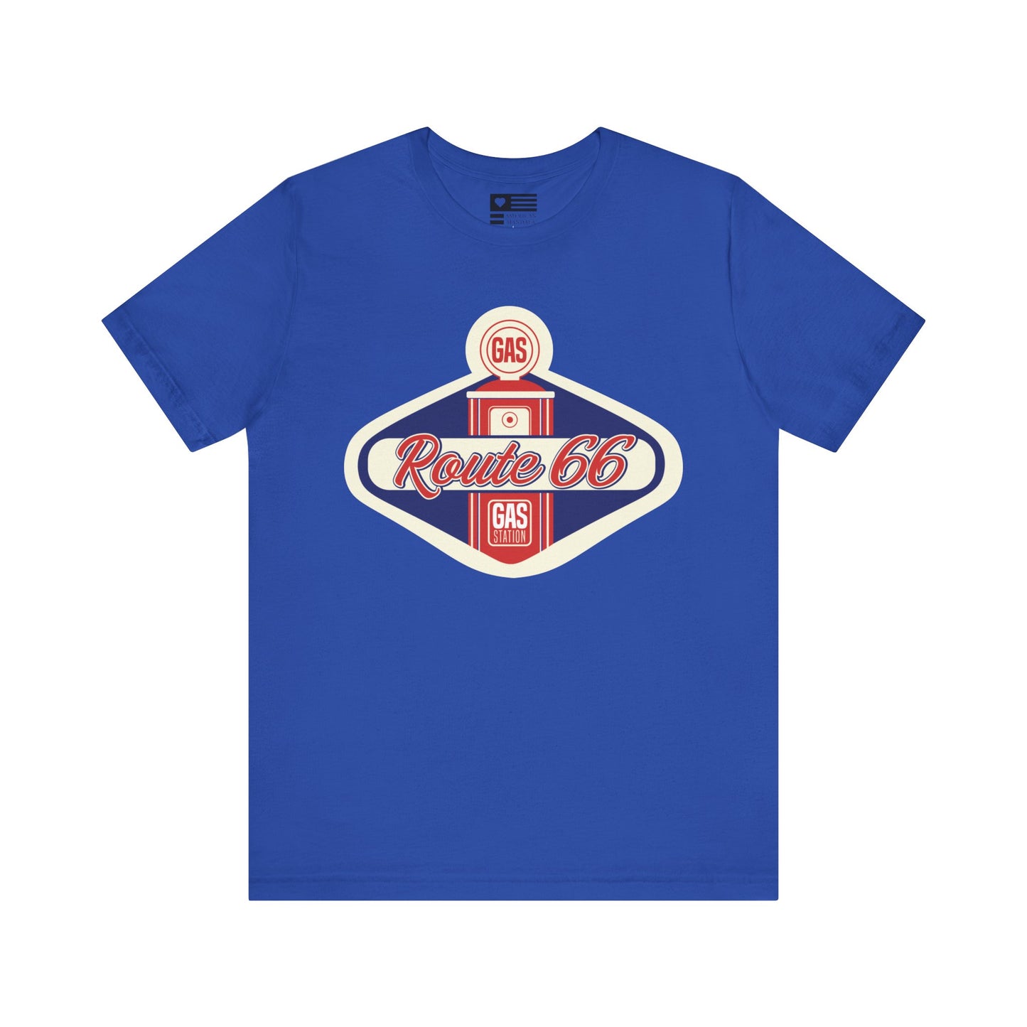 Retro Route 66 Gas Station Tee - Vintage Road Trip Apparel