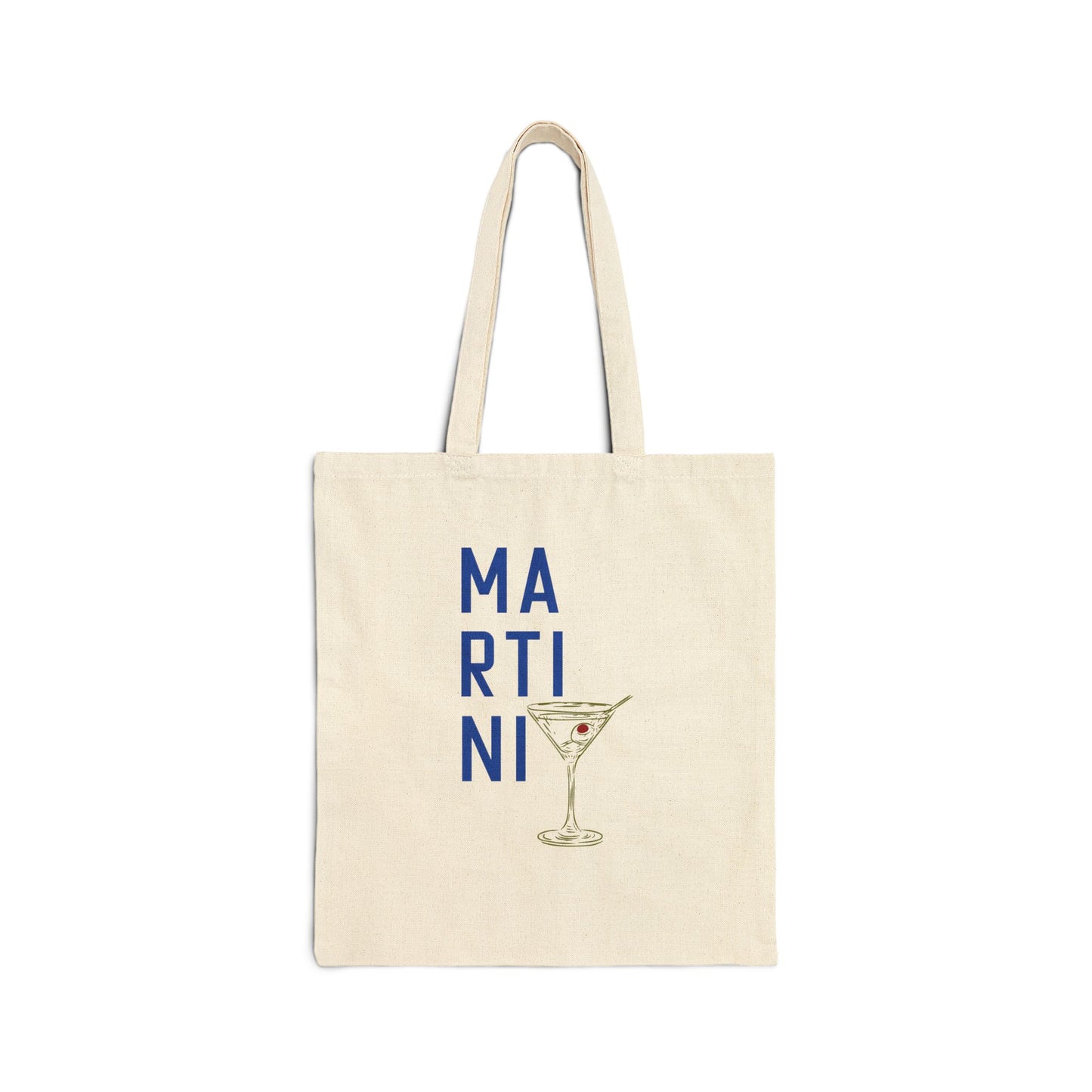 Martini Vibes Cotton Canvas Tote Bag