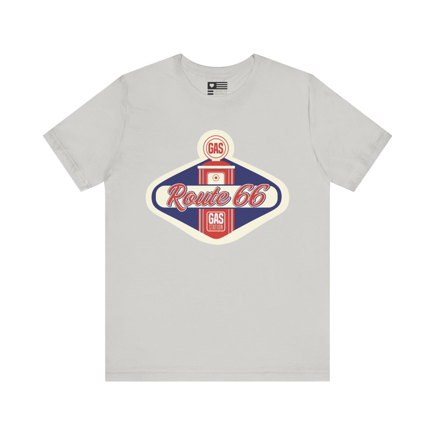 Retro Route 66 Gas Station Tee - Vintage Road Trip Apparel